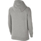 back of Nike Park 20 Full Zip Hoodie Womens in DK Grey Heather/Black