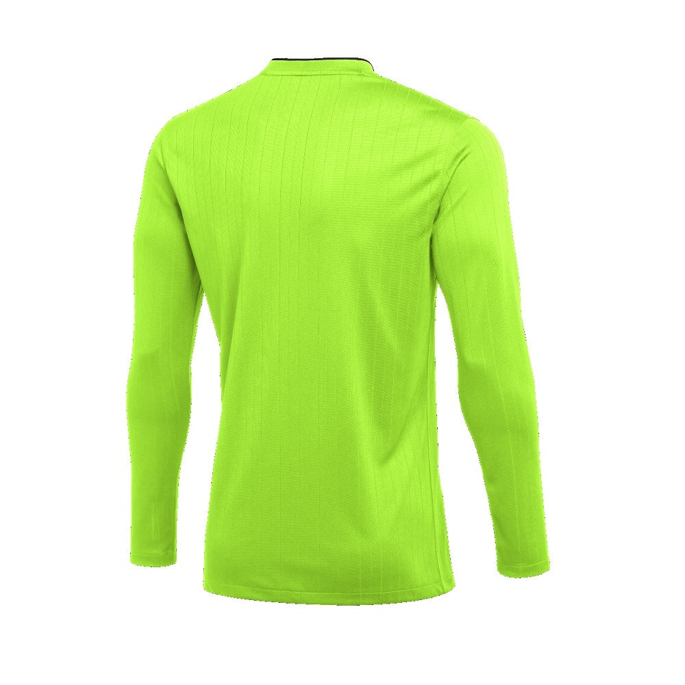 back of Nike Dri-Fit Referee II Jersey Long Sleeve in volt/black