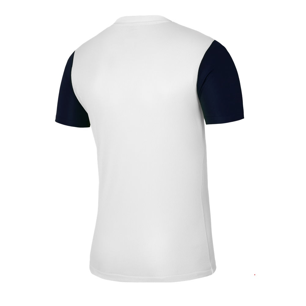 back of Nike Dri-Fit Tiempo Premiere II Jersey Short Sleeve in white/black
