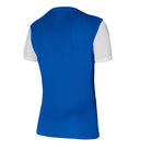 back of Nike Dri-Fit Tiempo Premiere II Jersey Short Sleeve Women's in royal blue/white