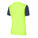 back of Nike Dri-Fit Tiempo Premiere II Jersey Short Sleeve Women's in volt/midnight navy