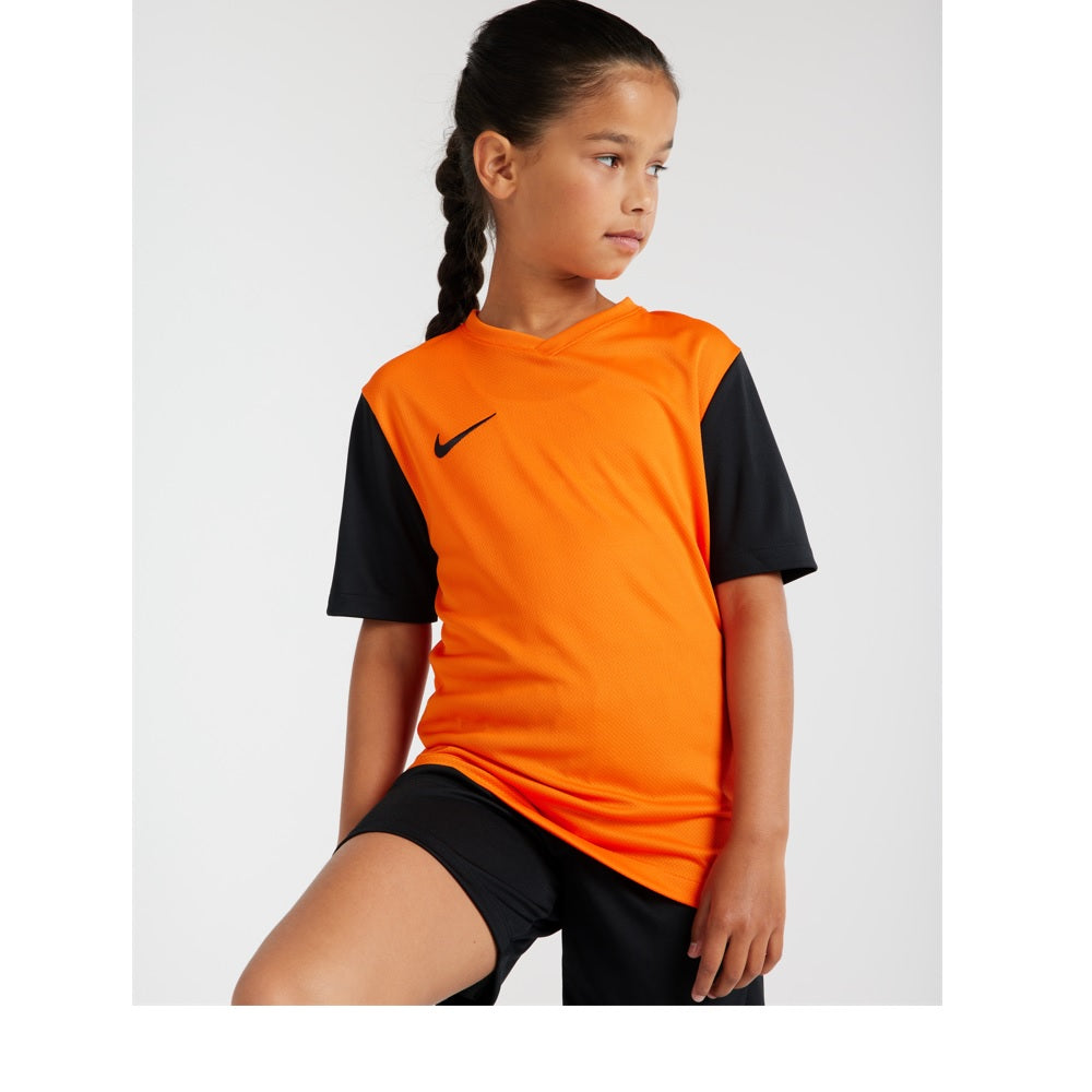 Nike Dri-Fit Tiempo Premiere II Jersey Short Sleeve in safety orange/black
