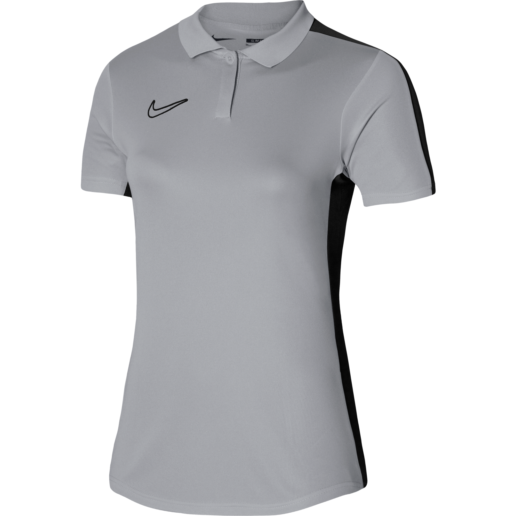 Nike Dri FIT Academy 23 Women's Short Sleeve Polo in Wolf Grey/Black