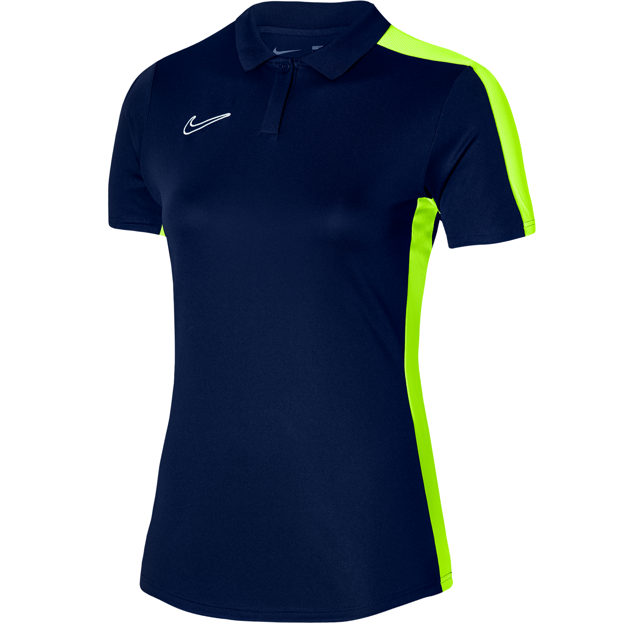 Nike Dri FIT Academy 23 Women's Short Sleeve Polo in Obsidian/Volt