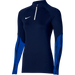 Nike Dri FIT Strike 23 1/4 Zip Women's Drill Top in obsidian and royal blue