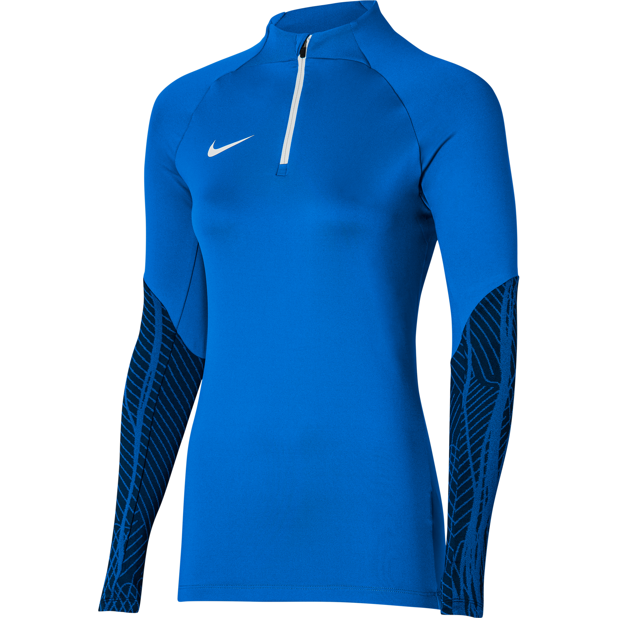 Nike Dri FIT Strike 23 1/4 Zip Women's Drill Top in royal blue and obsidian