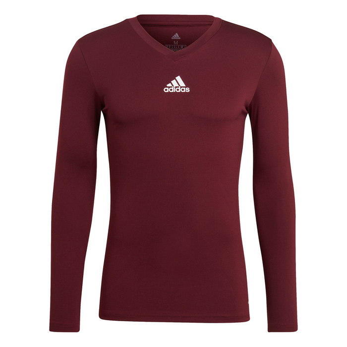 Adidas originals three stripe long sleeve top in burgundy shop