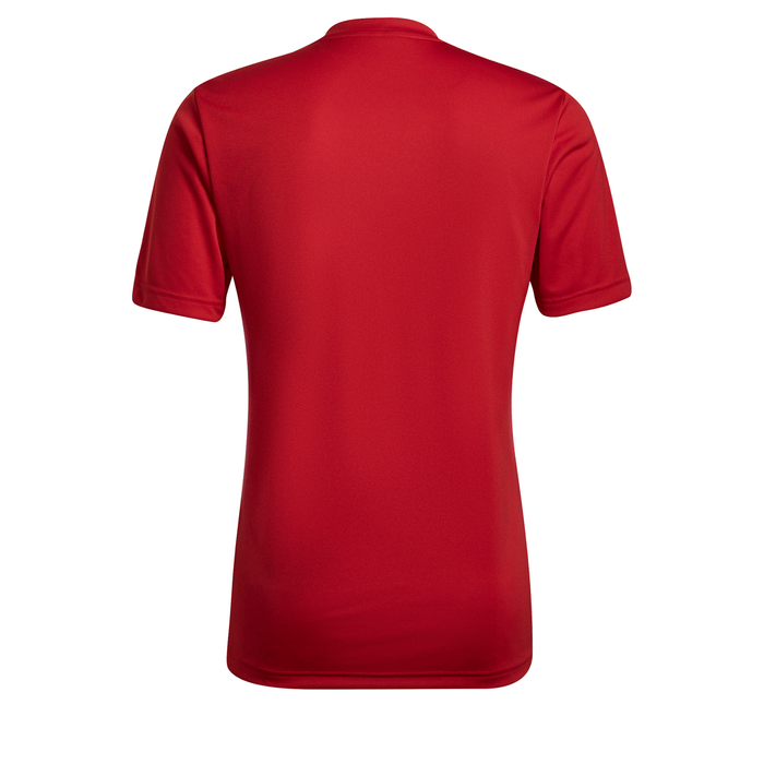 back of Adidas Entrada 22 Graphic Shirt in team power red and black