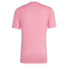 back of Adidas Entrada 22 Graphic Shirt in semi pink glow and black