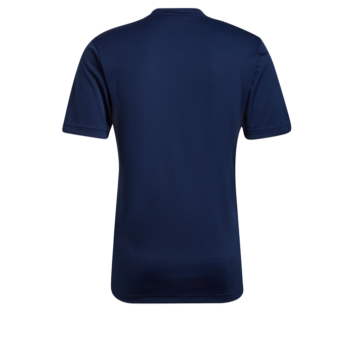 back of Adidas Entrada 22 Graphic Shirt in team navy blue and black