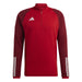 Adidas Tiro 1/4 Zip Track Top in Team Power Red