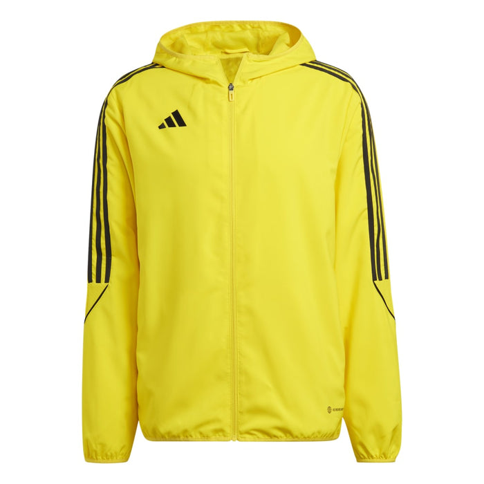 Adidas yellow and white windbreaker jacket top