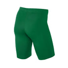 back of Nike Team Half Tight in pine green