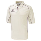 Surridge Sport 3/4 Sleeve Cricket Shirt in maroon/white