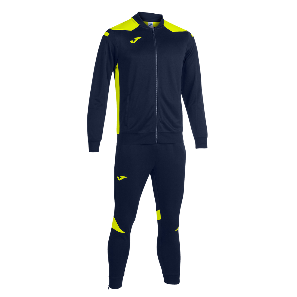 Joma Championship VI Tracksuit in Dark Navy/Yellow Fluor