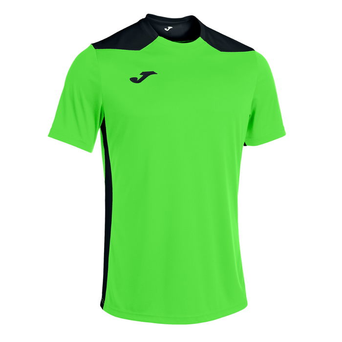 Joma Championship VI Short Sleeve Shirt in Fluor Green/Black