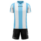 Givova Kit Catalano Short Sleeve Shirt & Shorts Set in Sky/White