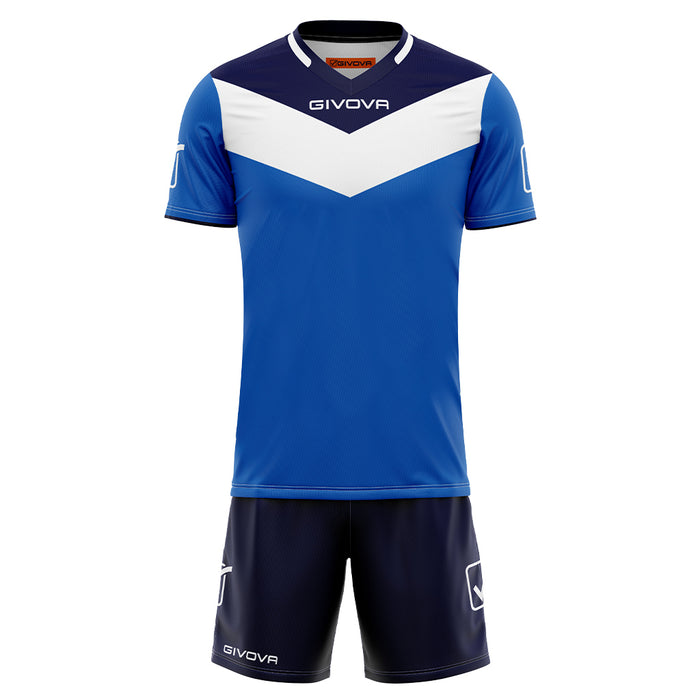 Givova Kit Campo Short Sleeve Shirt & Shorts Set in Royal/Navy