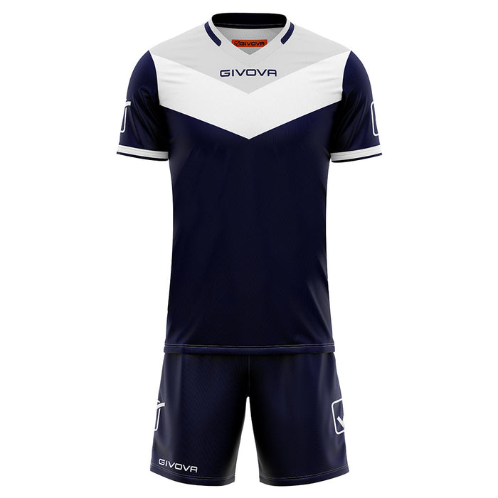 Givova Kit Campo Short Sleeve Shirt & Shorts Set in Navy/Light Grey