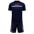 Givova Kit One Short Sleeve Shirt & Shorts Set in Navy/White