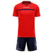 Givova Kit One Short Sleeve Shirt & Shorts Set in Red/Blue