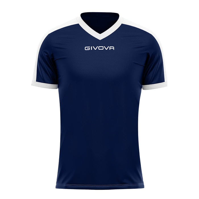 Givova Revolution Short Sleeve Shirt in Navy/White