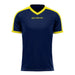 Givova Revolution Short Sleeve Shirt in Navy/Yellow