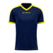 Givova Revolution Short Sleeve Shirt in Navy/Yellow