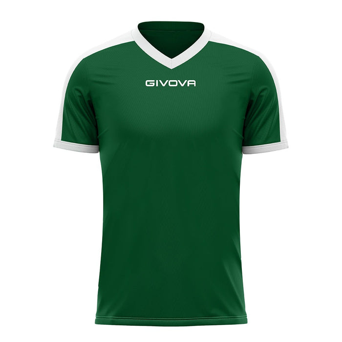 Givova Revolution Short Sleeve Shirt in Green/White