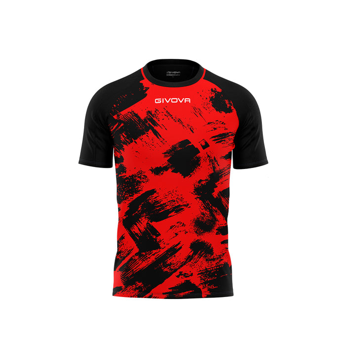 Givova Art Short Sleeve Shirt in Red/Black