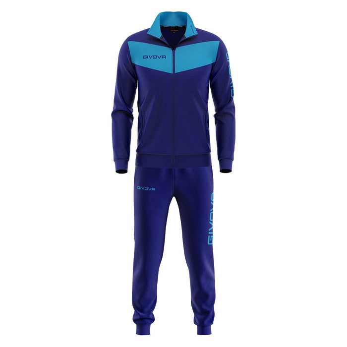 Givova Tuta Visa Tracksuit in Navy/Turquoise