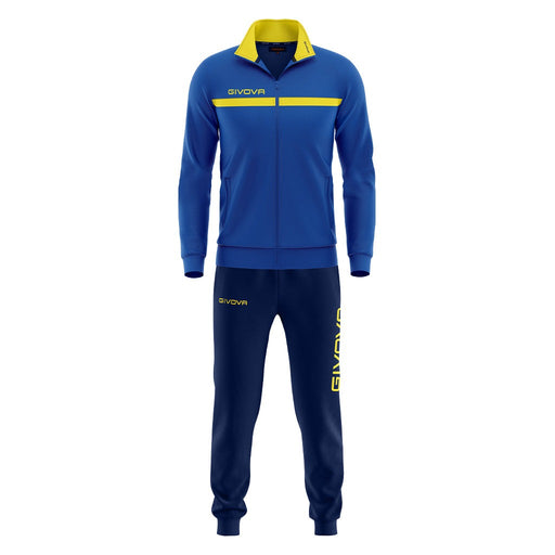 Givova One Tracksuit in Royal/Yellow