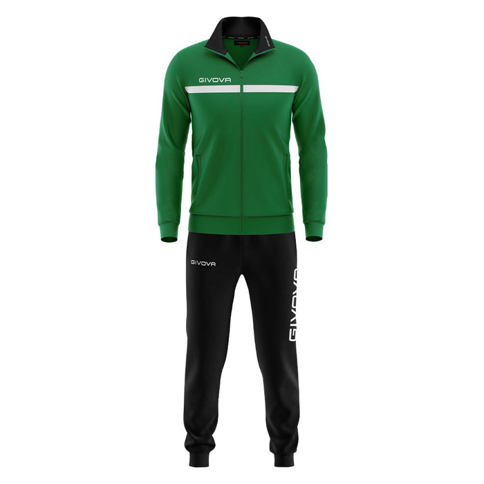 Givova One Tracksuit in Green/Black