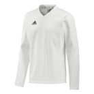 Adidas Elite Long Sleeve Cricket Sweater in white